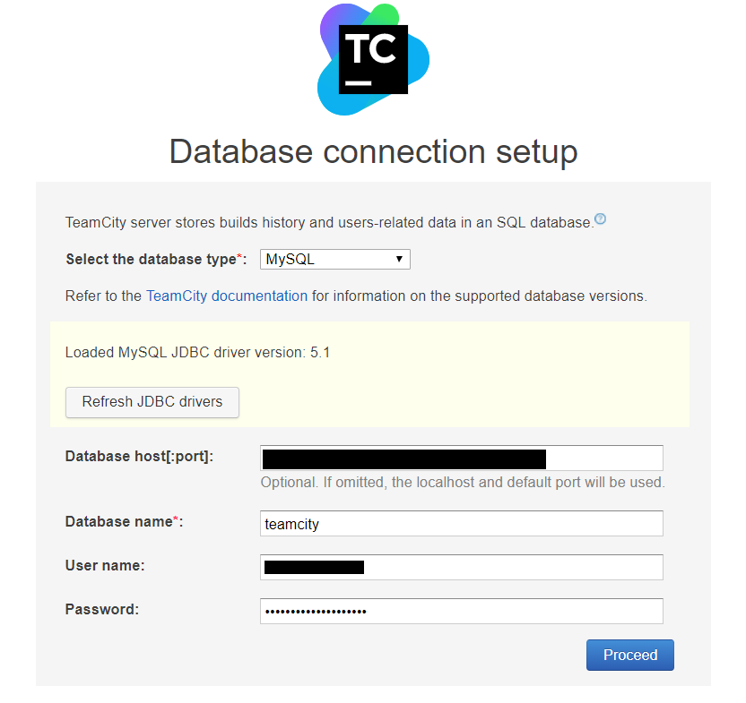 TeamCity Database Configuration